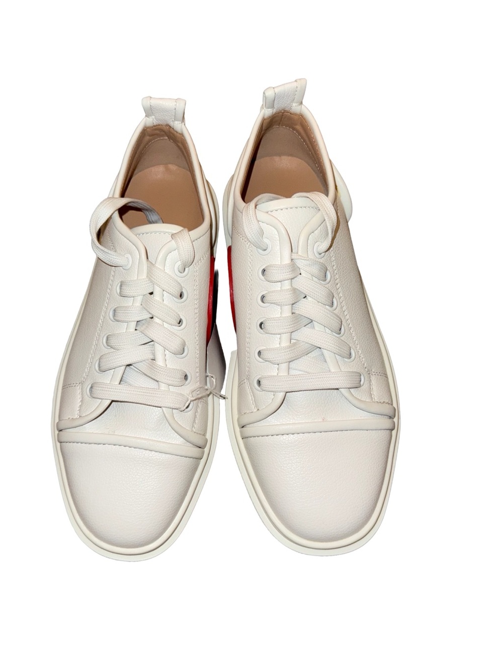 Christian Louboutin Adolon White Sneakers with Red Accent